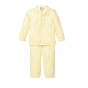 Petite Plume Pajama Set, Yellow Gingham, Kids Size 6 NWT